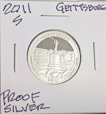 2011-S Pennsylvania SILVER State QUARTER Proof 25c ATB 90% Gettysburg USA Mint