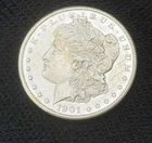 1901-S Morgan Dollar, Beautifully Struck, AU-UNC, Semi-PL, Gorgeous Tough Date