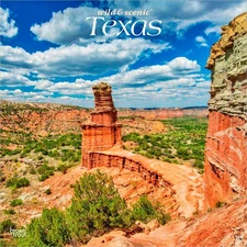 Texas Wild & Scenic | 2026 12x24" (Hanging) Square Wall Calendar | Plastic-Free