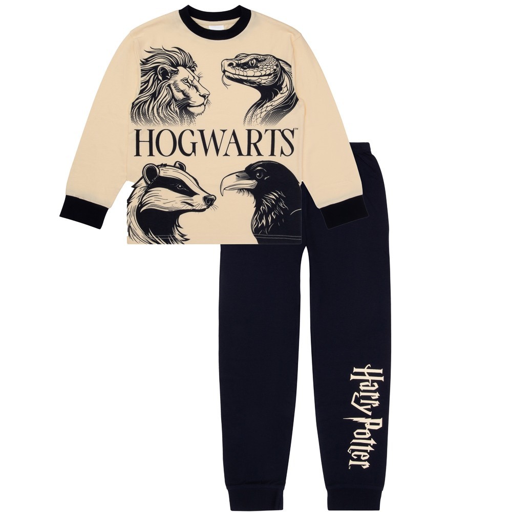 Pijama Harry Potter Niños - Conjunto Oficial de Ropa de Dormir Hogwarts - Edades 6-13 Años