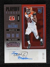 2017 Panini Contenders Rookie Playoff Ticket 57/99 Josh Malone #142 Auto 5h9