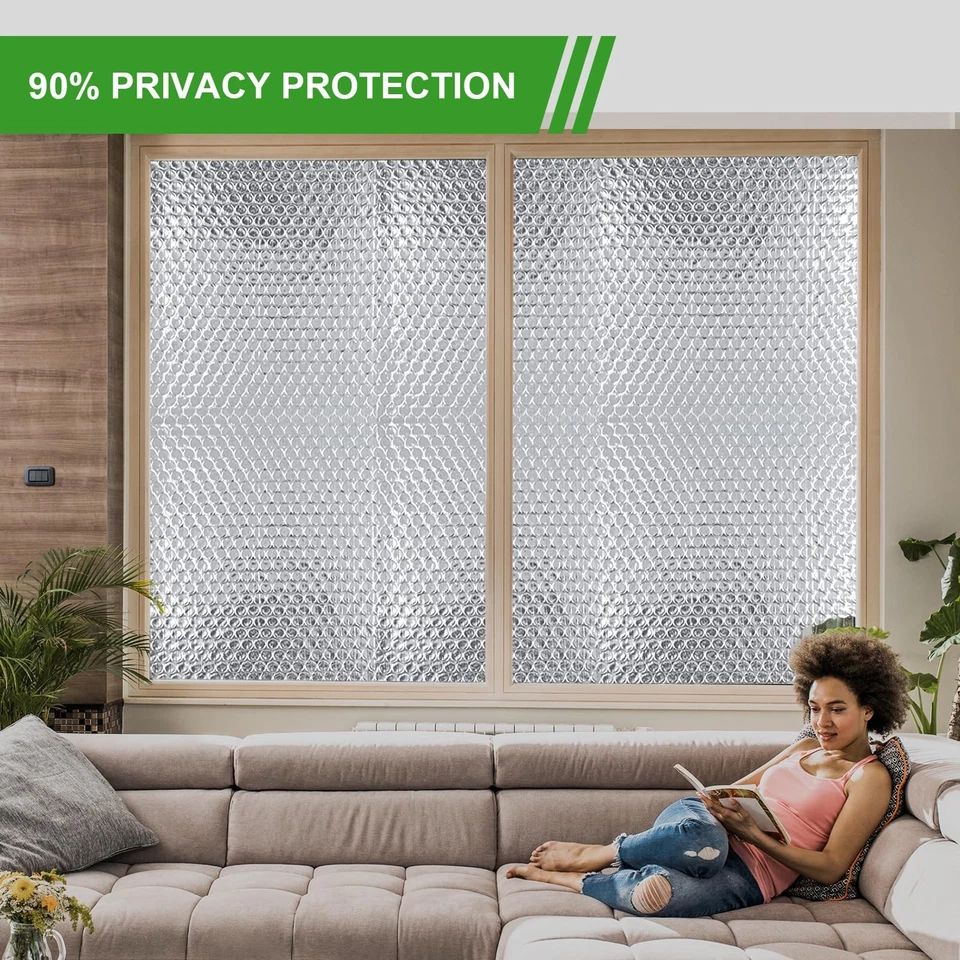 Reflective Insulation Foam,48"x 10 Ft Window Insulation for Summer Heat,Aluminum - Image 2 of 4