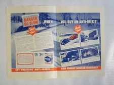 Vintage 1939 Two Page Prestone Car Anti-Freeze Magazine Advertisement Page