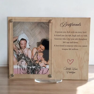 Personalised Gift for best friend Acrylic plaque frame - image 1 of 3