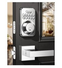 Zowill Keyless Entry Door Lock with 2 Lever Handles, Electronic Keypad Deadbol