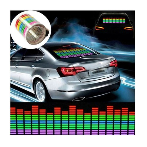 Ventana Coche Música Ritmo Atmósfera Luz Adhesivo Sonido Activado Ecualizador Lámpara - Imagen 9 de 13