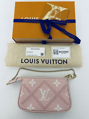 Louis Vuitton Broderies Pochette Accessoires Mini Pink Giant
