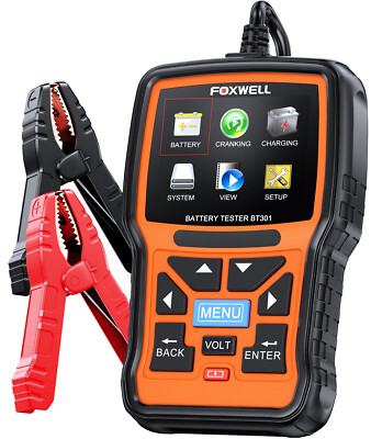  2025 FOXWELL BT301 12V Car Battery Tester Battery Load Tester Battery Analyzer