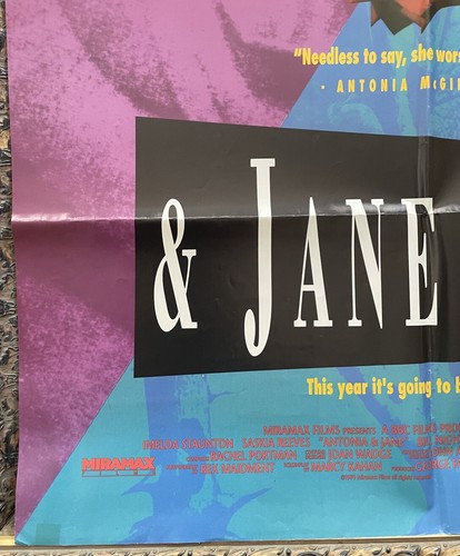 40 x 27 Antonia & Jane Original 1990 Movie Poster Single Sided - Picture 2 of 6