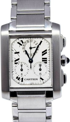 Cartier Tank Francaise Chronoflex Chronograph Steel Quartz Watch 2303 | eBay