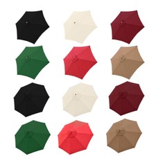 10FT Patio Outdoor Umbrella Canopy Top Cover 6/8 Ribs Replacement Canopy Only 