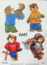 SUZY'S ZOO "DAD" STICKER SHEETS  #90039