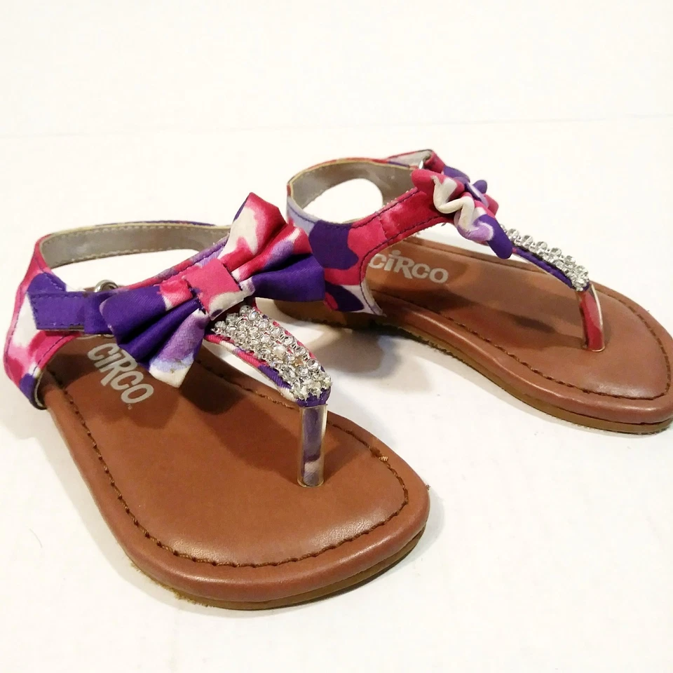 Sandalias de 5 tallas para niñas pequeñas zapatos estilo lazo estilo con tachuelas tie dye rosa niños Foto 2 de 4