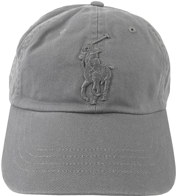 NUOVA POLO RALPH LAUREN UOMO BIG PONY chino cappello regolabile cappello grigio chiaro
