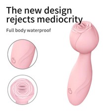 Sucking Vibrator Tongue Clit Sucker Licking Stimulator Rose Flower BEST SEX TOY