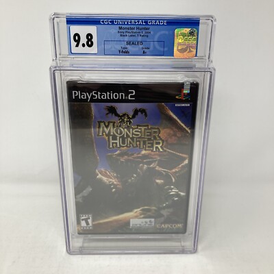 Monster Hunter PlayStation 2 PS2 Black Label Sealed Security Strip CGC 9.8 A+