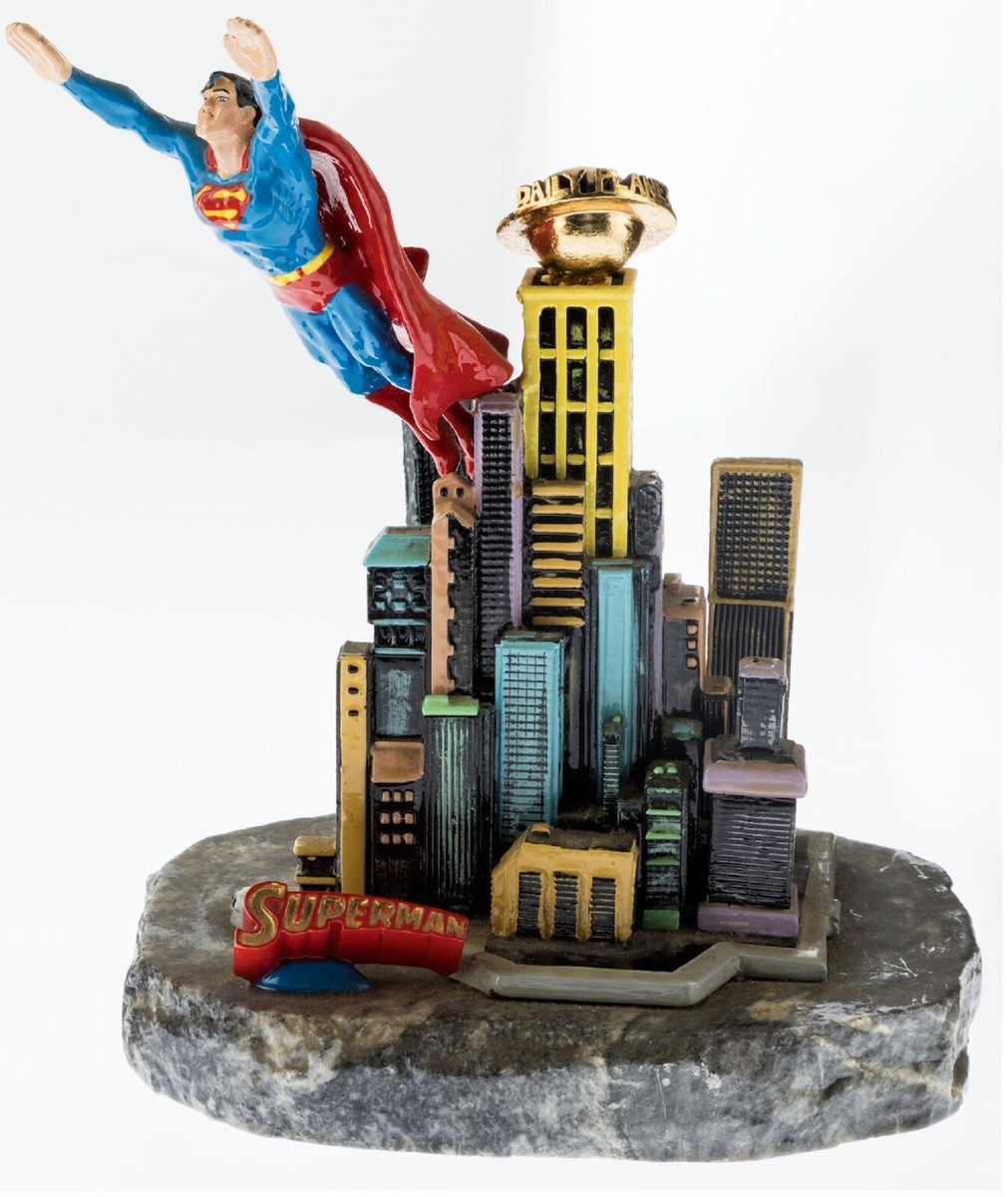 SUPERMAN Metropolis Large 10.5” Pewter STATUE SCULPTURE Figure