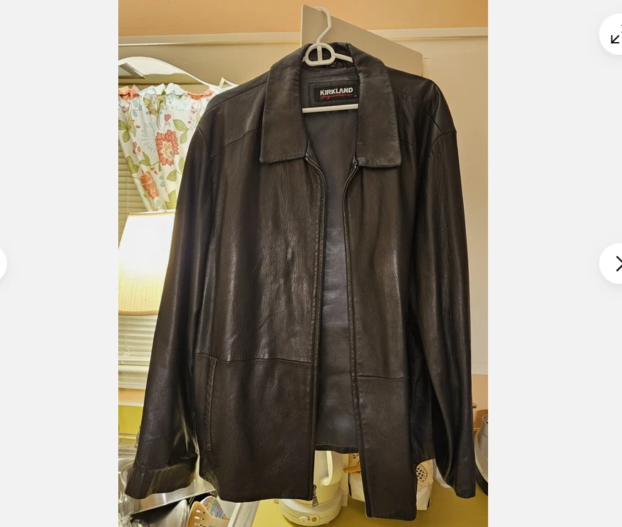 KIRKLAND SIGNATURE LEATHER COAT,(BLACK, LARGE )NWT - Image 3 of 3