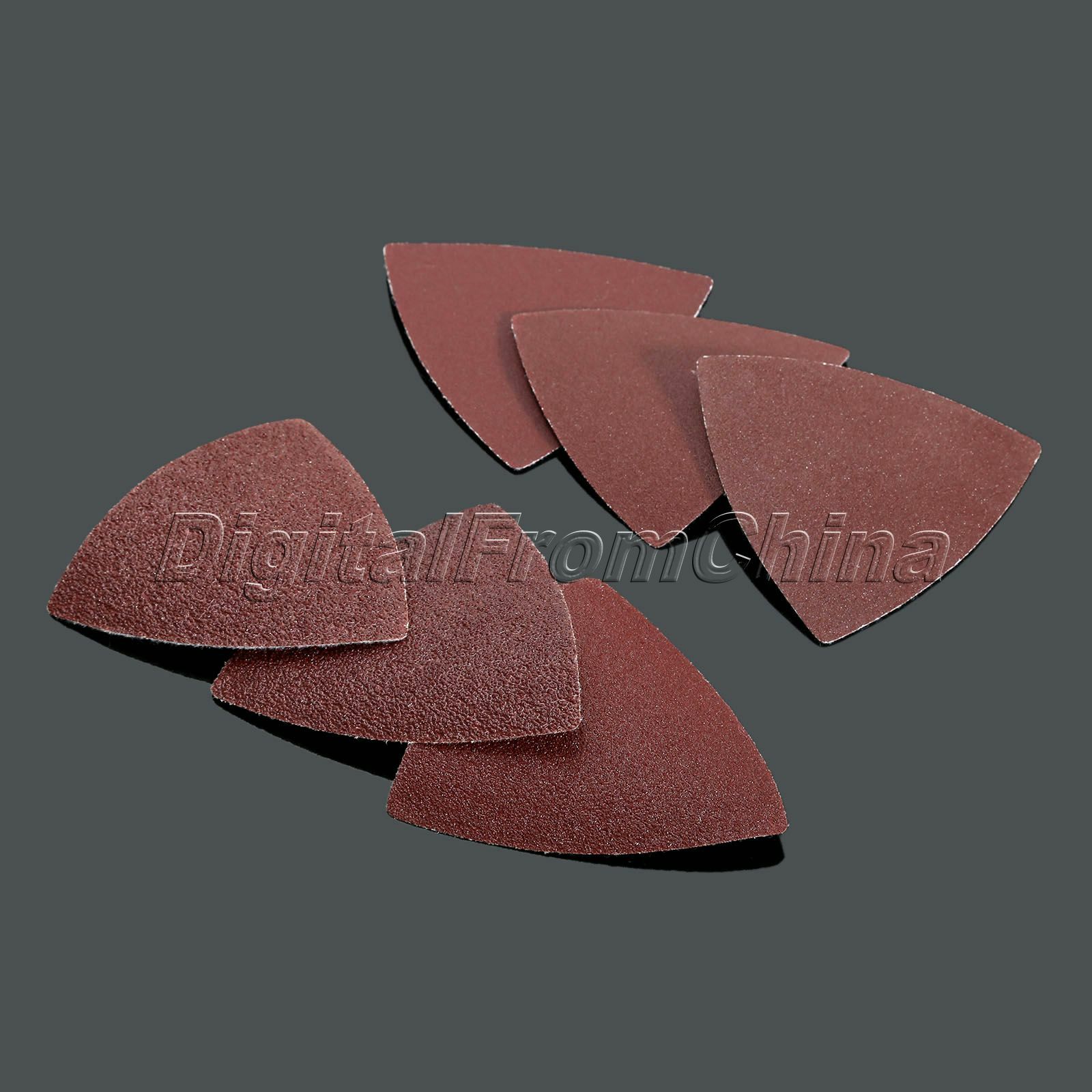 60Pcs 40240 Grits 80mm Triangle Sand Paper Sanding Sheets Discs Pads