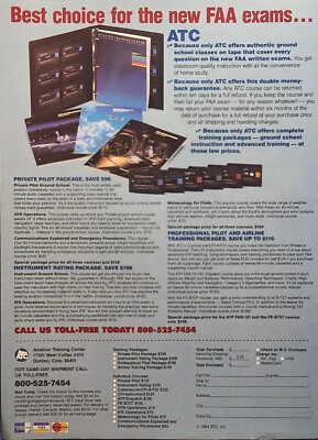 Aviation Training Center Private Pilot VFR IFR Golden CO Vintage Print Ad 1984
