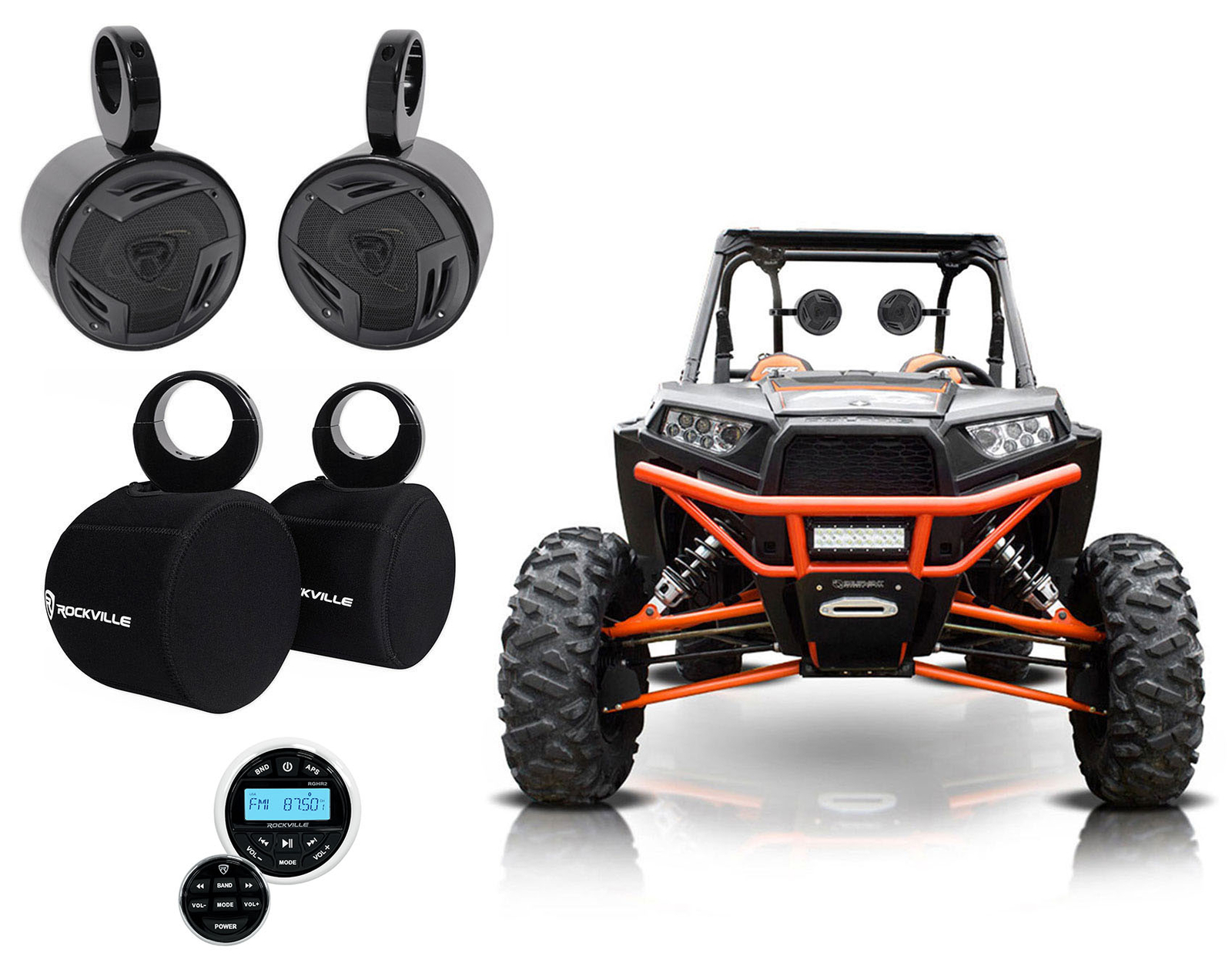 2 Колонки Rockville 525 Tower чехлы Bluetooth-приемник для RZRATVUTV 40990₽