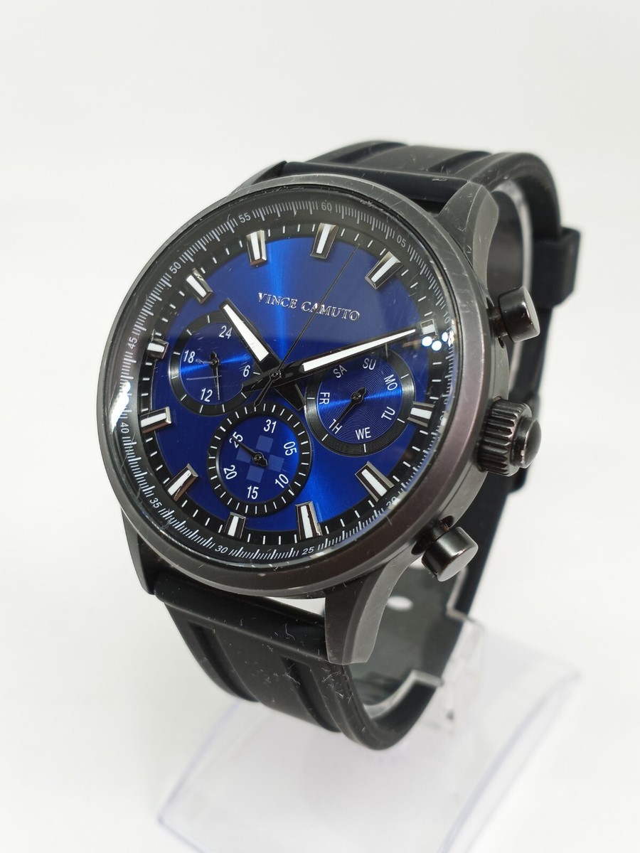 Vince Camuto VC/1087TI Men's 43mm Blue Dial Multifunction Watch