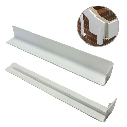 White UPVC Plastic Fascia Board Joints Round & Square Edge Profiles
