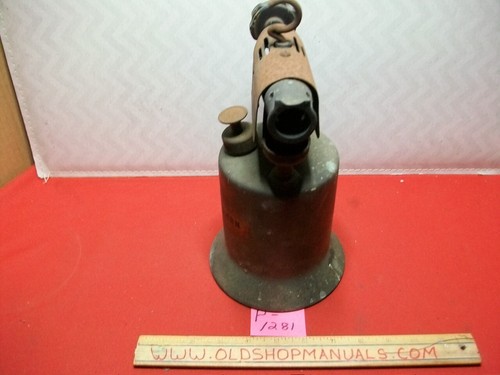 VINTAGE CRAFTSMAN PLUMBER'S STEAM FITTING/SOLDERING BLOW TORCH-BRASS & STEEL - Picture 2 of 5