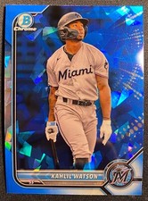 Kahlil Watson 2022 Bowman Chrome Draft Sapphire RC Rookie Prospect Base 1