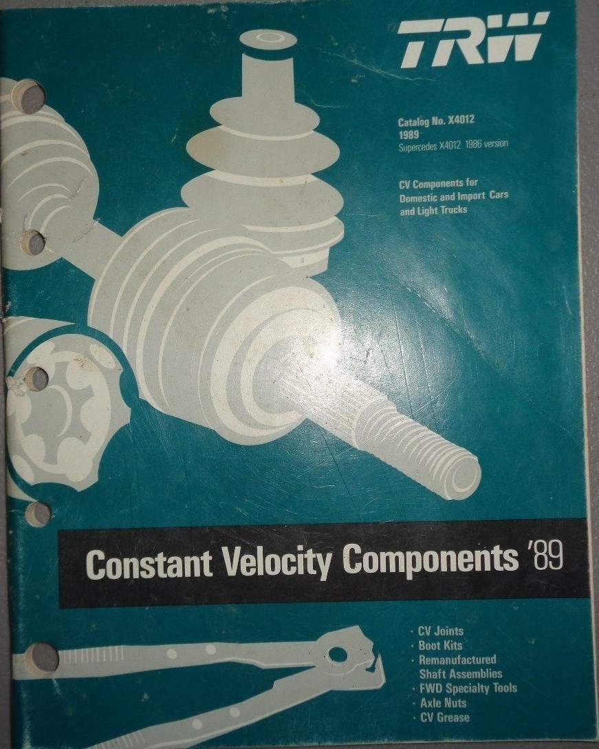 1989 Niehoff TRW CV Joins Parts Catalog eBay