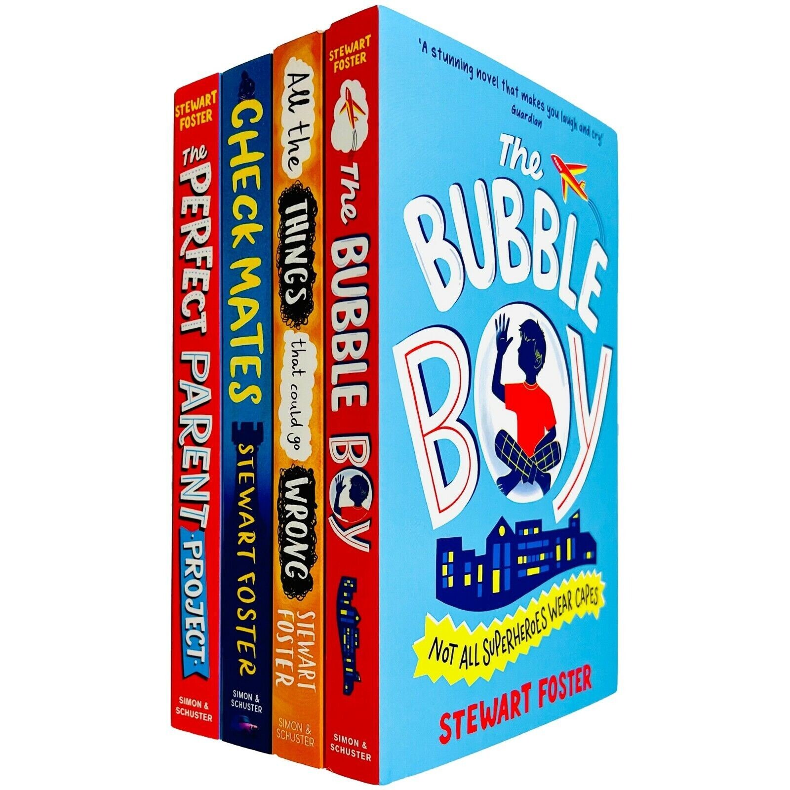 Stewart Foster The Bubble Boy 4 Books Collection Set Check Mates, Perfect Parent