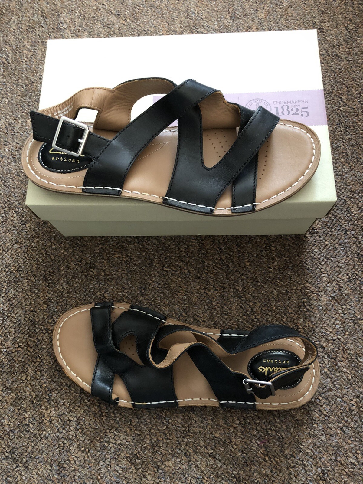 Clarks Ladies Leather Sandals Size 7 D | eBay