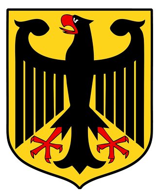 Aufkleber / Autoaufkleber German Coat of Arms europe - US5809D
