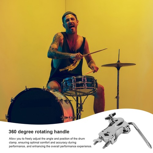Adjustable Tom Drum Mounting Bracket Extension Clip Musical Instrument - Afbeelding 7 van 8