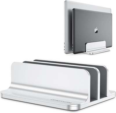 Soporte Vertical Doble De Aluminio Para Computadora Portátil, Compatible Con 2