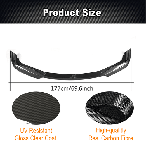 For LEXUS IS250 IS300 Sedan 11-12 REAL Carbon Front Bumper Lip Spoiler Splitter  - Picture 7 of 12