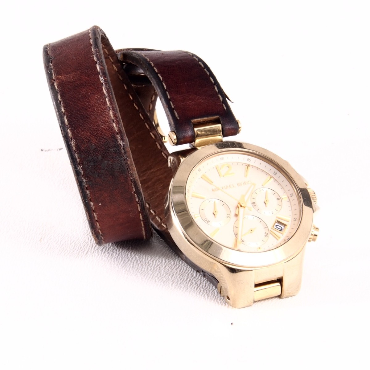 Michael Kors leather double wrap watch Michael Kors Wrist Watch for Women Double Wrap Band With  main image 4