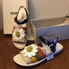 NIB Moschino Women's Sandal Multi Colored Straps  Flower Shoes Size 40 Fit 9-11