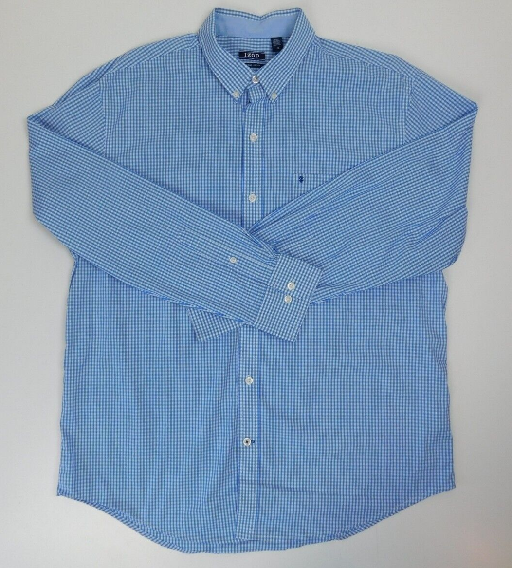 izod button down dress shirts All-over Stretch L/s Plaid Button-down Dress Shirt - Izod Sportswear
