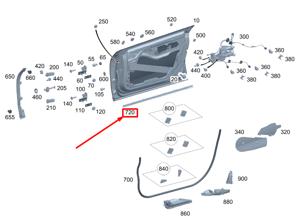 Neu MERCEDES-BENZ EQS V297 Türdichtung vorne links unten A2977201100 Original