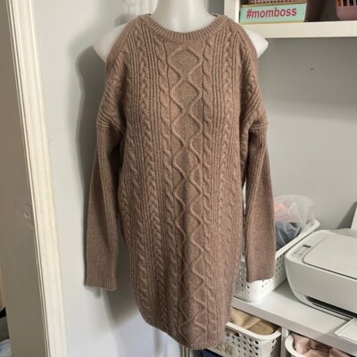 Express Cable-Knit Round Neck Mini Sweater Dress size XS | eBay
