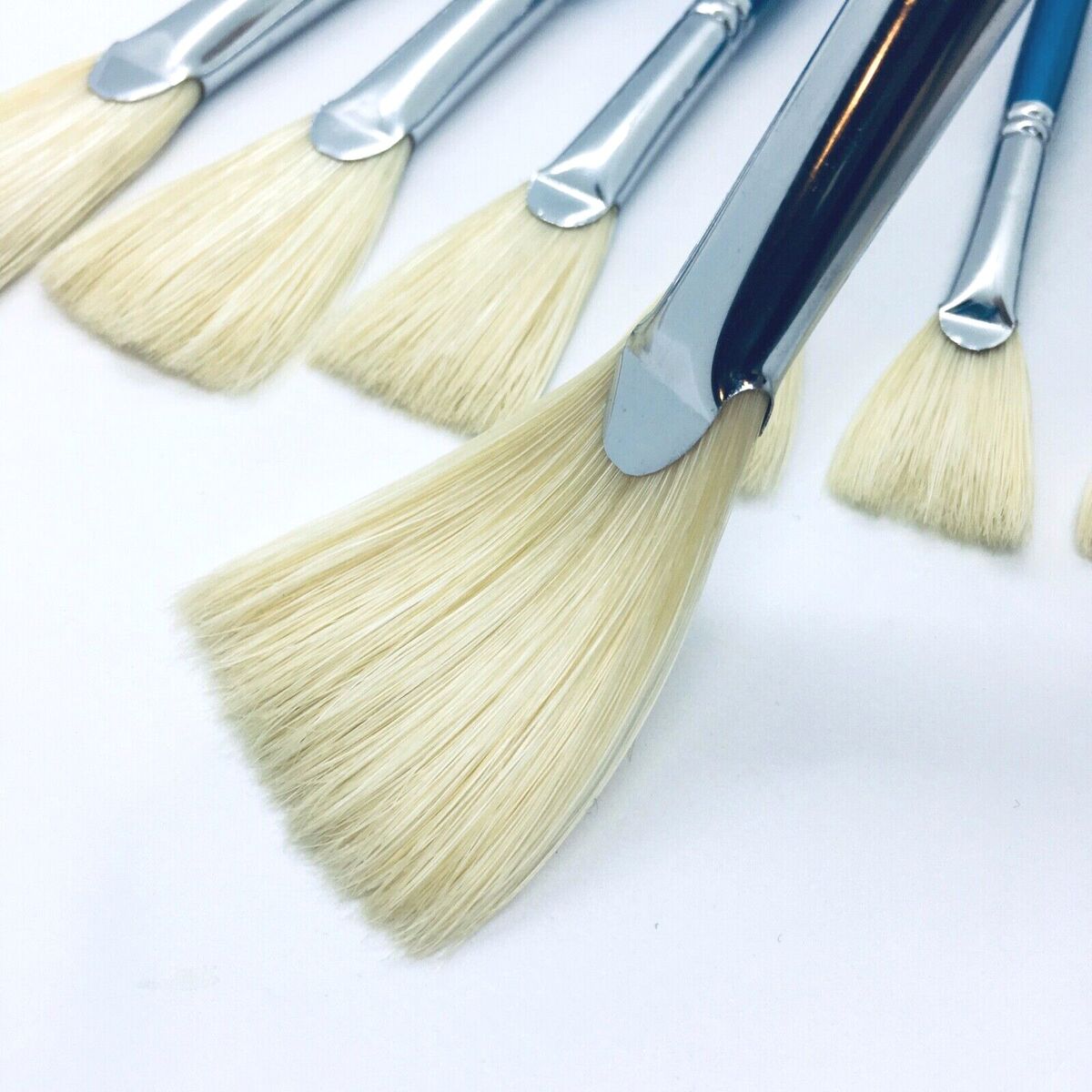 XDT#686 Fan Artist Paint Brush Art Brushes Hog Bristle Oil Acrylic  Watercolor
