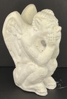 Plaster 8" high Gargoyle with Wings Garden Statue (Sitting/Thinking) 2.10 pounds