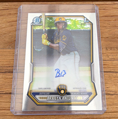 Topps Bowman Chrome 2025 Brailyn Antunez 1st Bowman Autograph CPA-BA Brewers