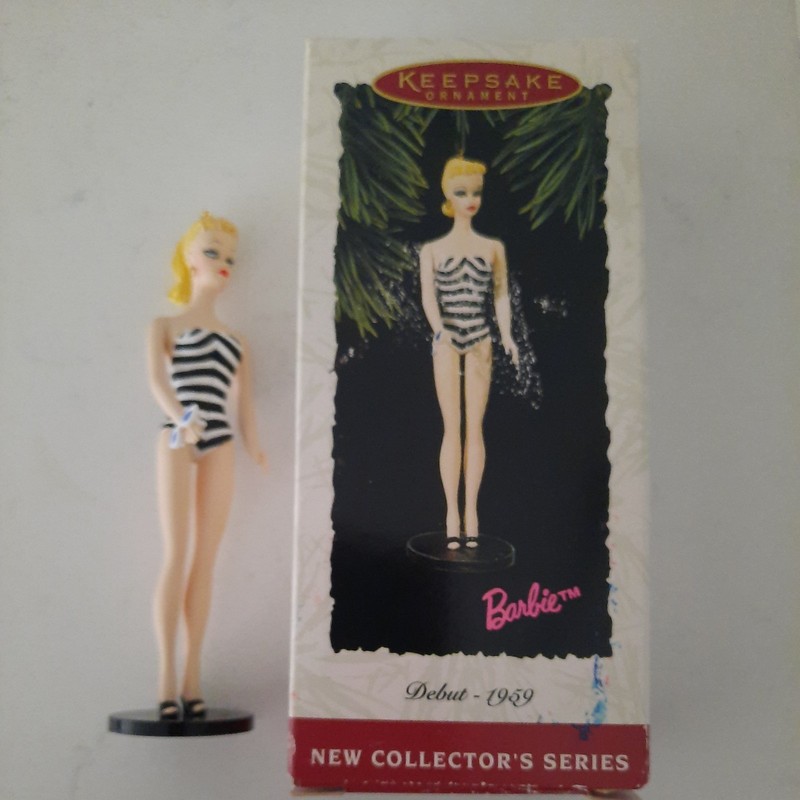 NEW 1994 Hallmark Barbie Retro Ornament Debut 1959 Bathing Suit First #1 Series