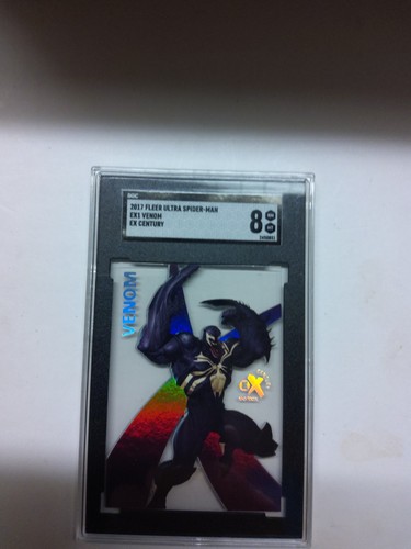 2017 Fleer Ultra Marvel MCU Spider-Man EX Century Card #EX1 Venom SGC 8 POP ONE