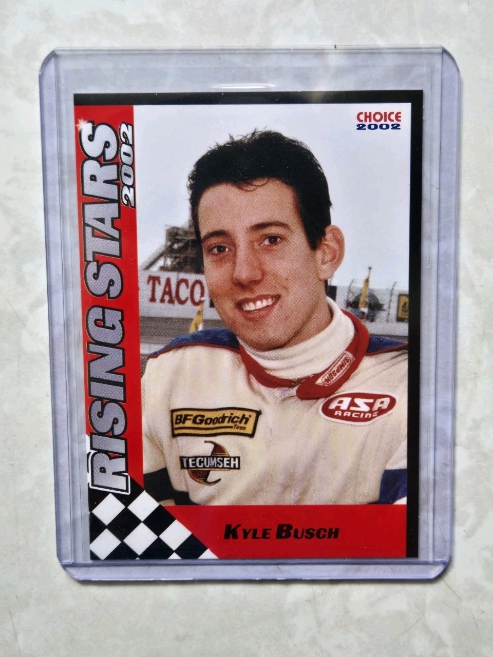 2002 Choice Rising Stars Kyle Busch First Card Ever Made For Kyle