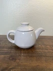 Vintage Frankoma  Pottery 6J 2-Cup Teapot With Lid White Glaze  FREE SHIPPING