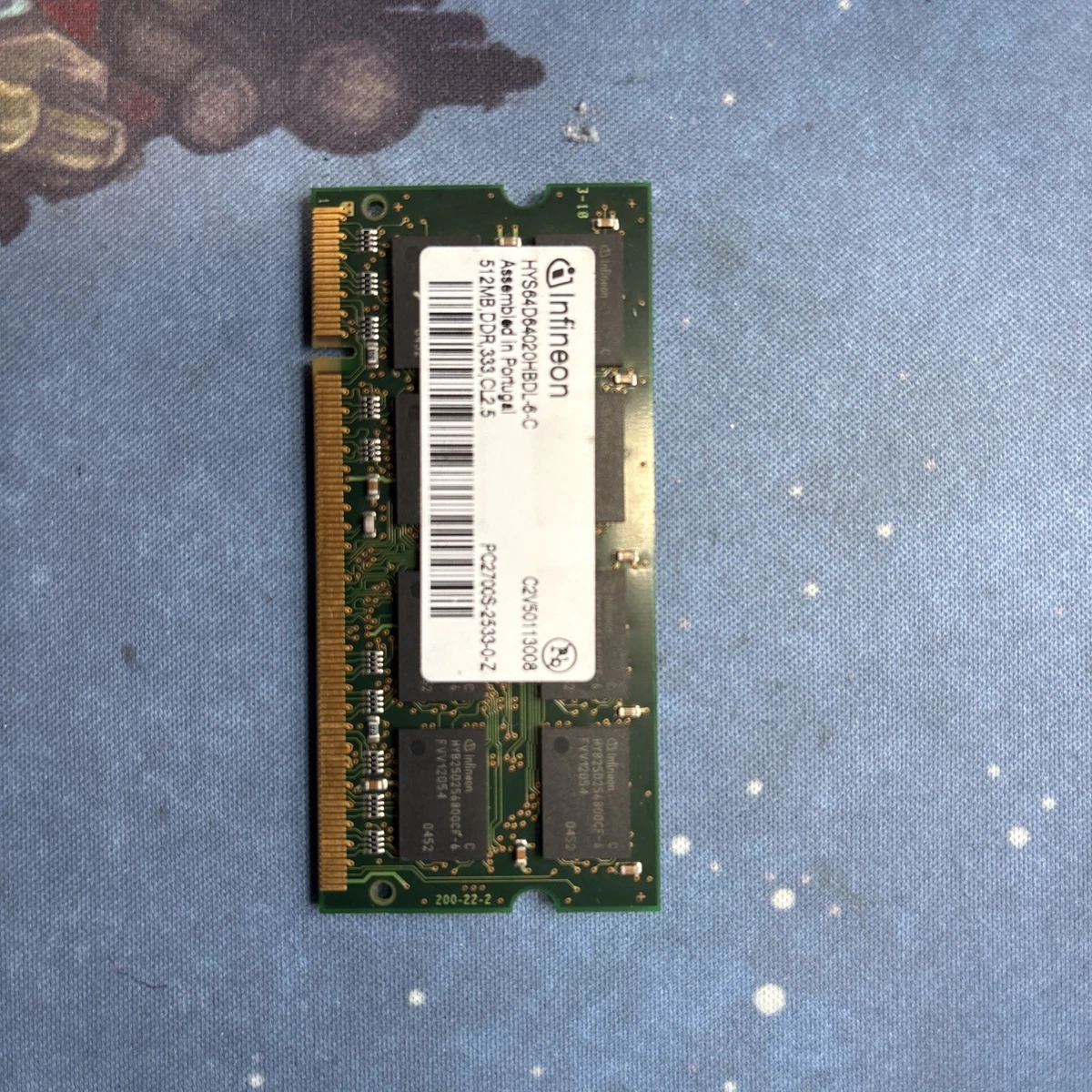 Infineon PC-2100 (DDR-266) Bus Speed Computer RAM 256 MB Capacity