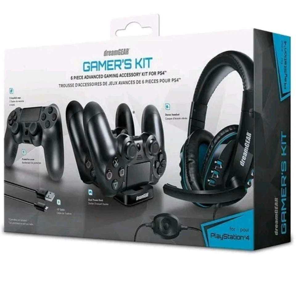 dreamGEAR Gamer's Kit 6 Piece Advanced Gaming Accessory Kit For PS4 - Image 4 of 4